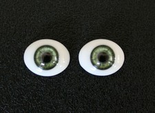 Solid glass eyes oval flat back 18mm for Reborns,Ooaks and other crafts