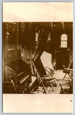 Postcard Train Pullman's Palace Sleeping Car ''Palmyra'' Interior Organ 26J