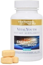 VitalRemedyMD Vital Youth Potent Energy AntiAging Antioxidant 60 Tabs EXP 6/2026
