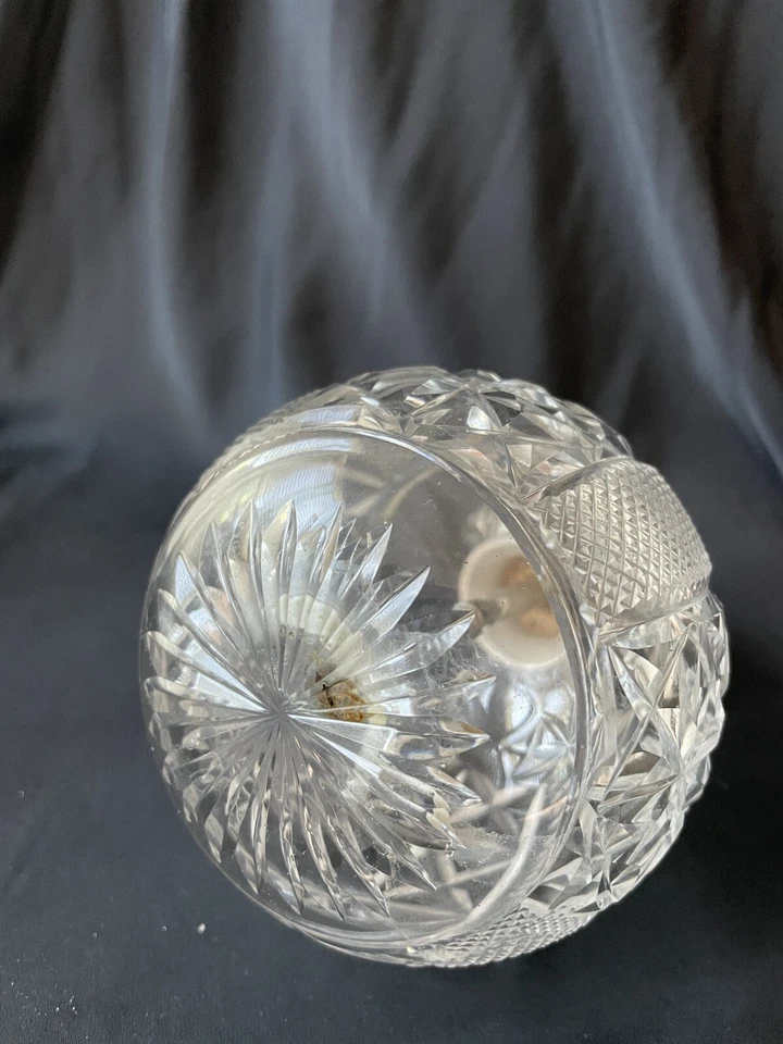 Botella de perfume vintage Charles May inglesa de plata de ley y vidrio cortado Foto 3 de 4