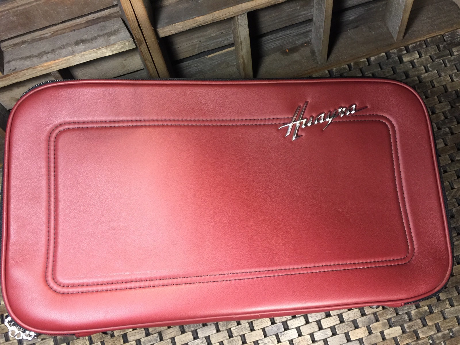 RARE🟣 ORIGINAL OeM PAGANI HUAYRA LUGGAGE CASE SCHEDONI LEATHER W/ CARBON FIBER