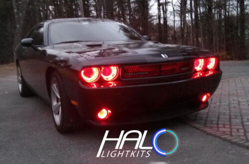 2008-2014 DODGE CHALLENGER RED PLASMA HALO HEADLIGHT RINGS KIT by ORACLE - Picture 4 of 7