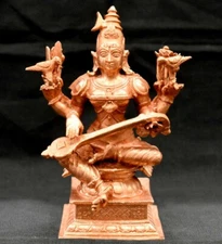 Goddess Matangi / RajaShyamala Devi Idol In Pure Solid Copper