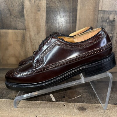 NEW FLORSHEIM Imperial SHELL CORDOVAN V Cleat Wingtip Men's Size 9