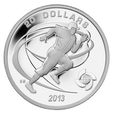 2013 Canada $20 Celebrate Baseball: Runner - 1 oz Pure Silver Coin