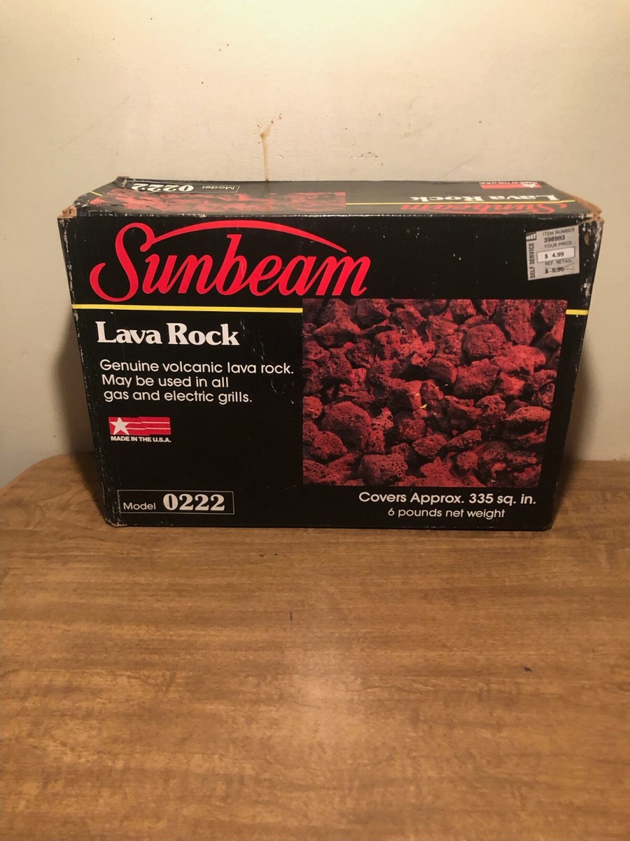Vintage SUNBEAM LAVA ROCK w/ Box UNOPENED Volcanic 6lbs Model 0222