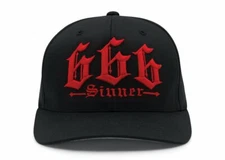 BRAND NEW Red Devil Clothing 666 FlexFit Hat BLACK/RED S/M L/XL #C-999-BLK-RED-C