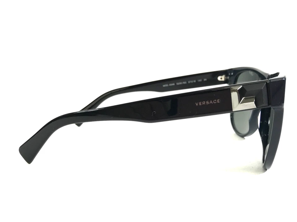 Gafas de sol Versace MOD.4346 5230/6G pulidas azul marino negras con lentes gris oscuro Foto 4 de 4