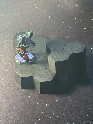 BATTLETECH 1:265 Scale Terrain - HEX RAISED TERRAIN - CUSTOM 3D PLA PRINT