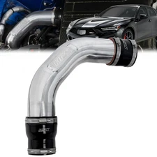 HPS Polish Cold Side Intercooler Charge Pipe Hose Kit For 21-25 Acura TLX Type-S