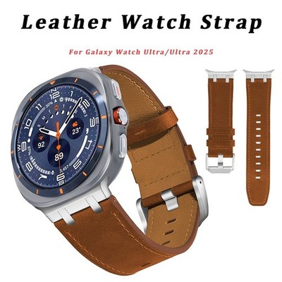 Luxury Leather Rugged Bracelet Band For Samsung Galaxy Watch Ultra/Ultra 2 47mm