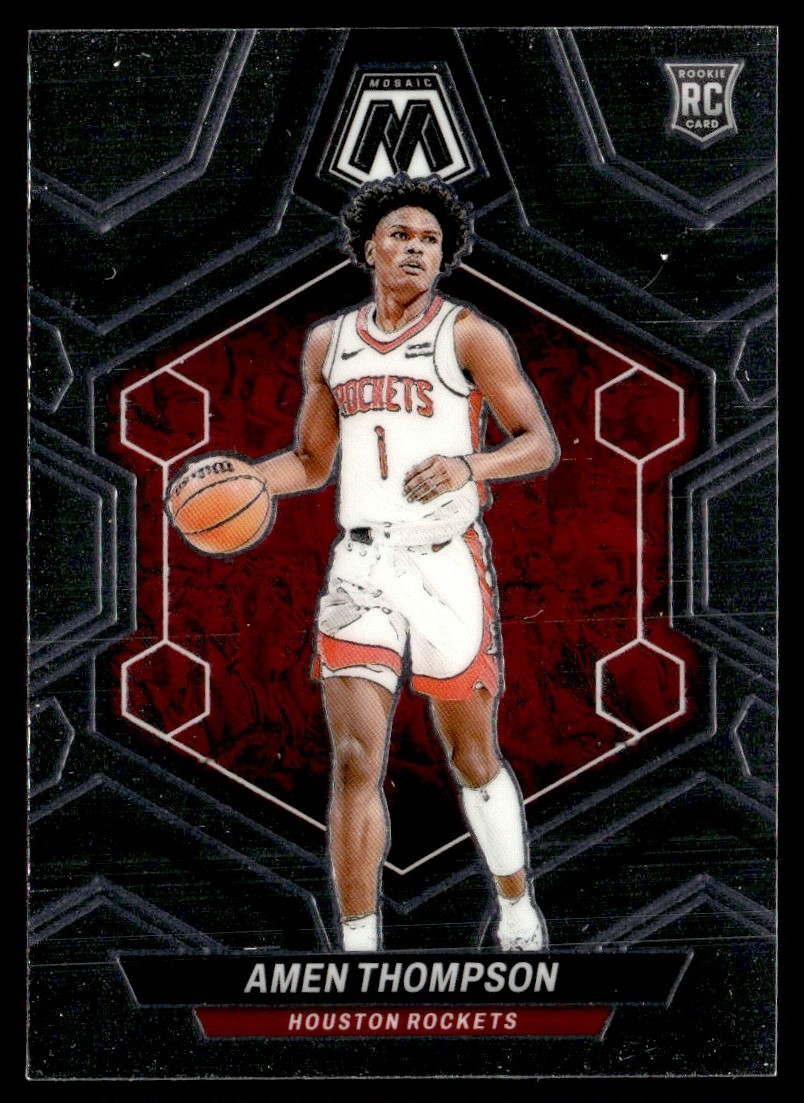 2023-24 Panini Mosaic Amen Thompson Rookie Houston Rockets #230