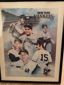 Yankee legends picture Ruth, Gehrig, Mantle, DiMaggio, Maris, Munson