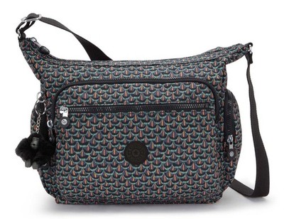 kipling Basic Print Gabbie Shoulderbag M Umhängetasche Tasche Geo Feather