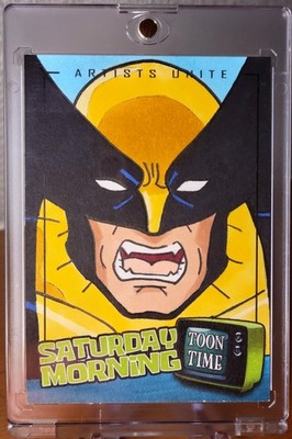Wolverine Artists Unite Saturday Morning Toon Time Sketch 1/1 Nick Gribbon X-Men