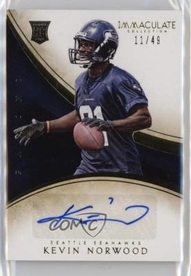 2014 Panini Immaculate Rookie Auto 11/49 Kevin Norwood #179 Rookie Auto RC 6ed