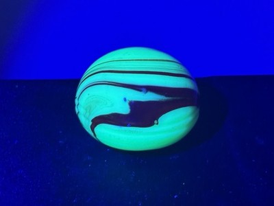 Uranium Glass Akro Agate/Houze Rat Rod Gear Shift Knob red