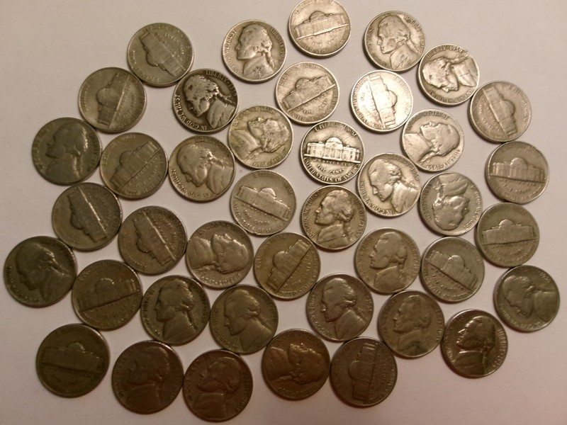 1939-S JEFFERSON NICKEL ROLL 41 COINS (READ DESCRIPTION)