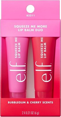 E.L.F. Squeeze Me Lip Balm Duo, feuchtigkeitsspendender Lippenbalsam für einen reinen Farbton