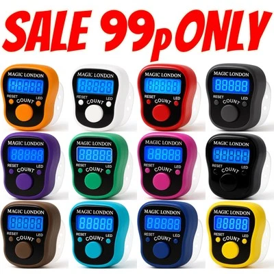 MAGIC LONDON / PATH TO JANNAH LED Display Digital Finger Counter – Ideal for Tasbeeh or Repetition Tracking