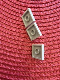 Lego 2460 Light Bluish Gray Tile, Modified 2 x 2 with Pin Set 7665 - 3x