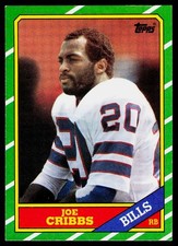 Joe Cribbs, 1986 Topps, #385, Buffalo Bills,