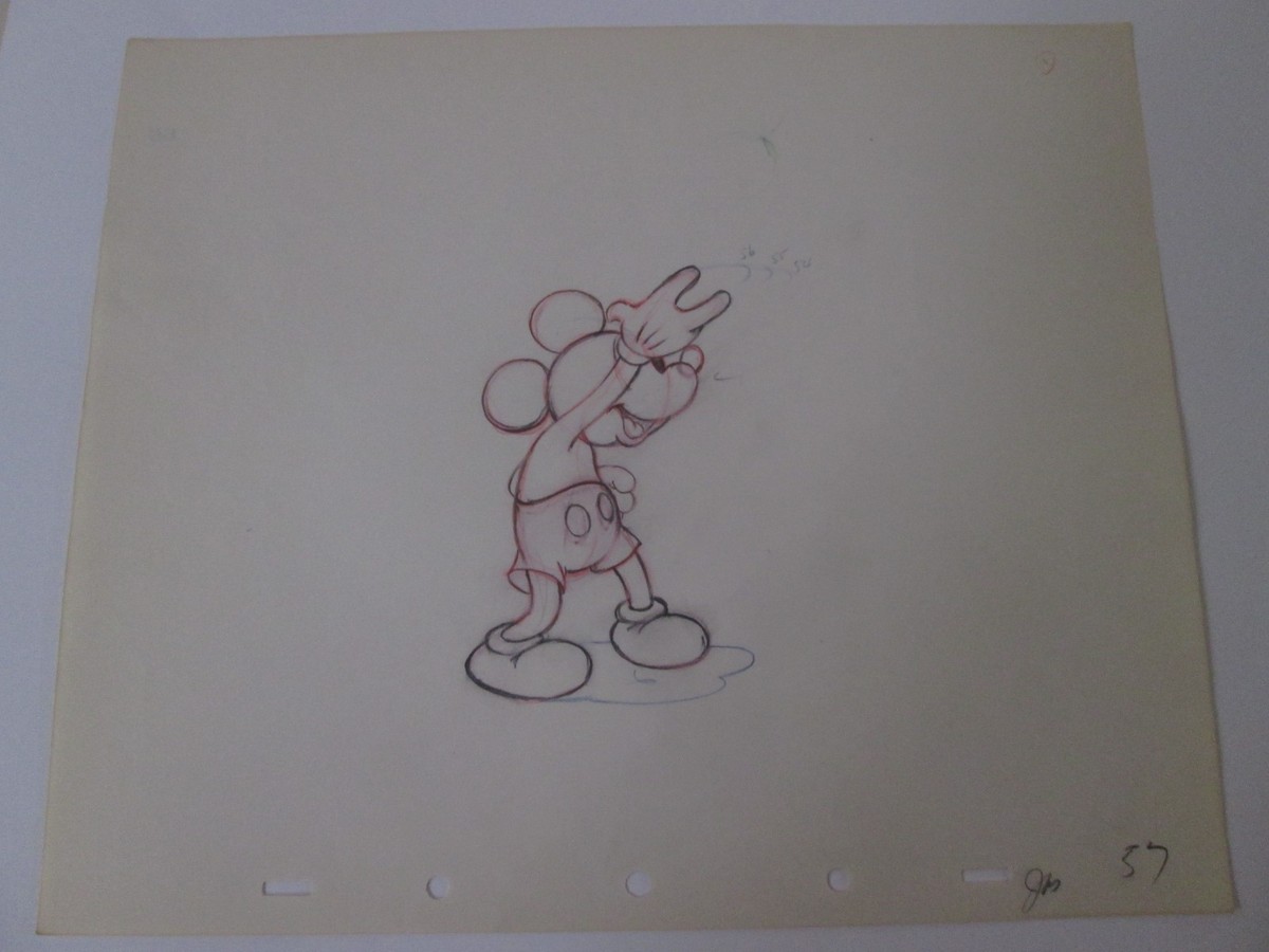 Disney Mickey Mouse 1939 cel drawing Society Dog Show set of 4