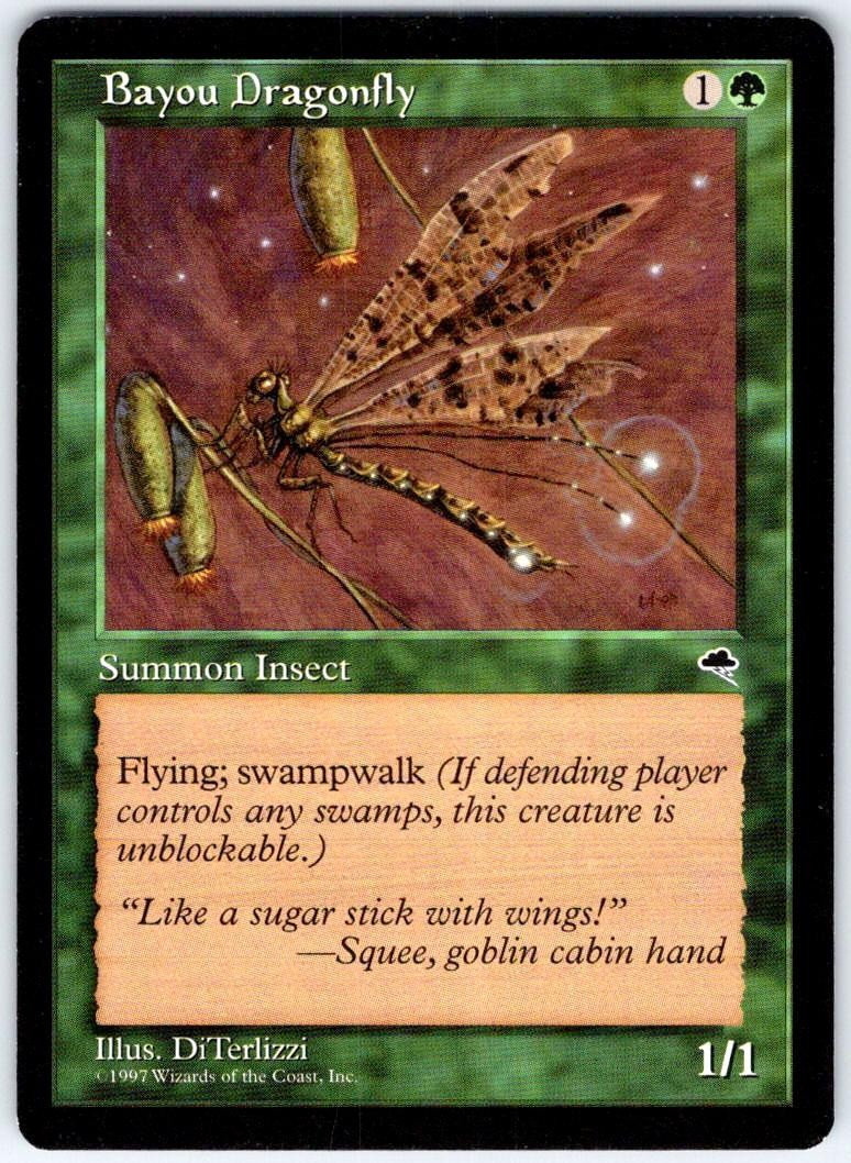Bayou Dragonfly 215 Common Tempest Magic: The Gathering Lightly Played