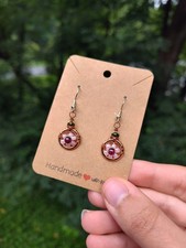 Handmade Cherry Blossom Dangle Earrings