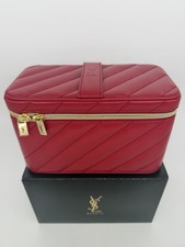 Yves Saint Laurent YSL Beaute Premium Vanity Red Makeup Case With Mirror NIB