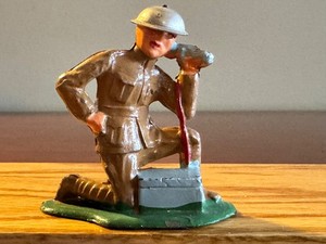 Vintage Barclay B67 732 Telephone Operator Soldier, Tin Helmet - Near Mint!