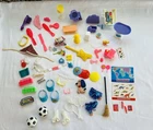 Vintage Barbie Doll 1960s Broom & Stuffed Puppy + 70 Addl Accessories 1960&1990s