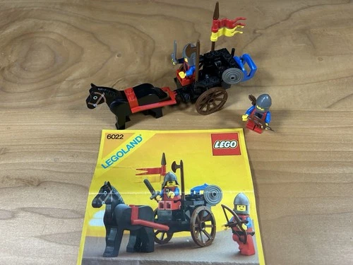1984 LEGO Castle 6022 Lion Knights Horse Cart 100% Complete w/Manual - Free Ship