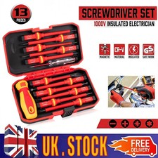 VDE Insulated Electrician Screwdriver Set Pozi Philips Flat Torx Interchangeable