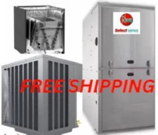3 Ton R-454B SEER2  Rheem Select Gas System Condenser & Coil & 80% Gas Furnace