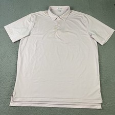 Peter Millar Summer Comfort Polo Shirt Mens 2XL Pink Striped Golf Activewear