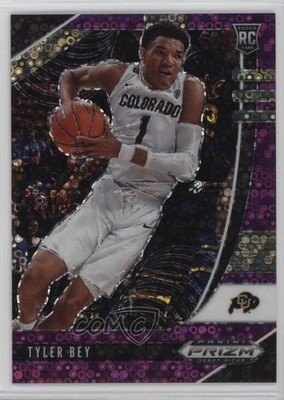 2020-21 Panini Prizm Draft Picks Fast Break Purple 29/49 Tyler Bey Rookie RC 0q3