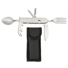 Kit Posate da Campeggio camper Pieghevoli acciaio inox Set Cucchiaio Forchetta