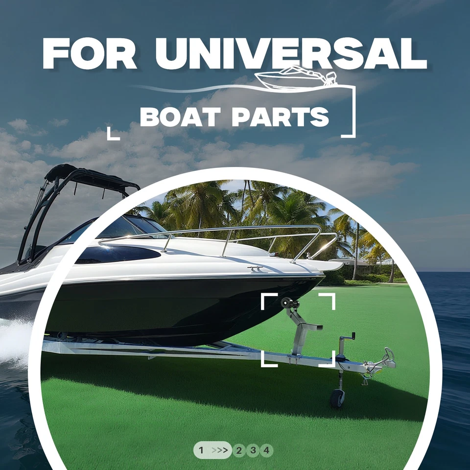 Soporte de cabrestante ajustable para remolque de barco de nariz corta con rodillo galvanizado universal Foto 3 de 4