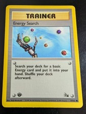 Energy Search 59/62 - 1st Edition Fossil  - Pokemon Card - Played