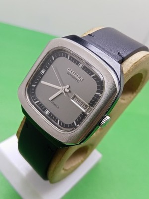Vintage Citizen TV Dial Automatic Black  Case Steel Bezel Men's Watch