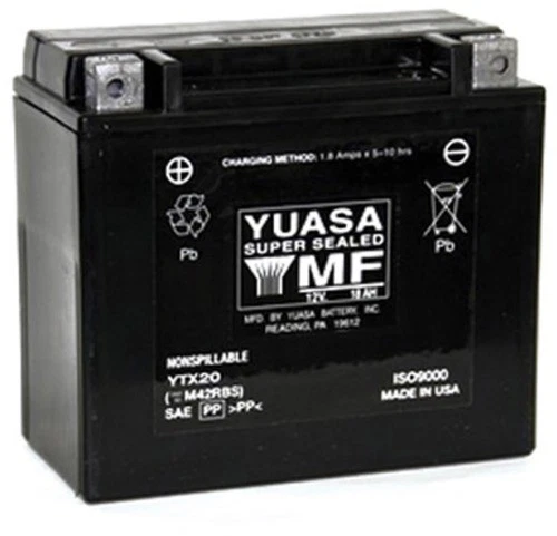 Yuasa Factory Activated Maintenance Free Battery - YTX20 Motorcycle ATV/UTV PWC - Image 2 of 4