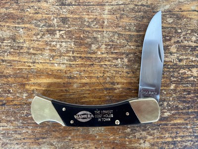 Sharp 900 USA Lock Back Folding Pocket Knife Advertising Lowest Cost Holes