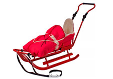 Children s Sled with Push Handle and Warm Footmuff