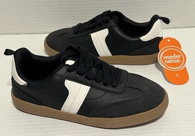Wonder Nation Big Kids Youth Unisex Sport Sneakers Soccer Black White 1 NWT