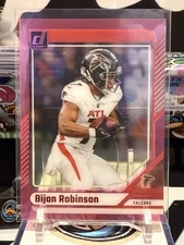 2024 Donruss Clearly Bijan Robinson PINK Atlanta Falcons TZ 12H