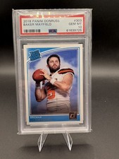 2018 Donruss Baker Mayfield #303 Rookie Card PSA 10 Cleveland Browns (77). rookie card picture