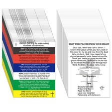 Zhanmai 200 Pcs Gospel Tract Card Plan of Salvation Cards Pocket Holy... 