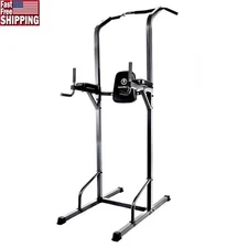 Power Tower Dip Station Pull Up Bar Station Home Gym Strength Training Fitness
