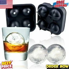ICE Balls Maker Round Sphere Tray Mold Cube Whiskey Ball Cocktails Silicone